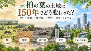 柏の葉の土地は150年でどう変わった？