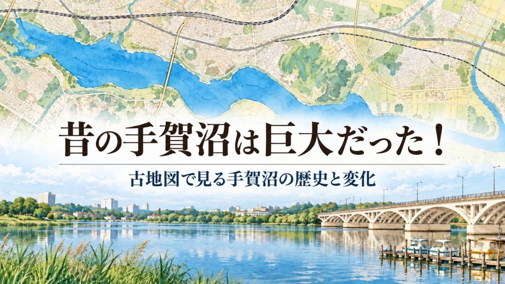 昔の手賀沼は巨大だった！古地図で見る手賀沼の歴史と変化記事の見出し画像